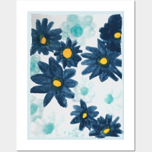 Blue Flowers Posters and Art